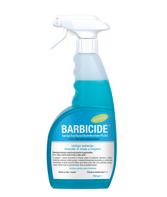Barbicide razpršilo za razkuževanje vseh površin 750 ml – brez vonja