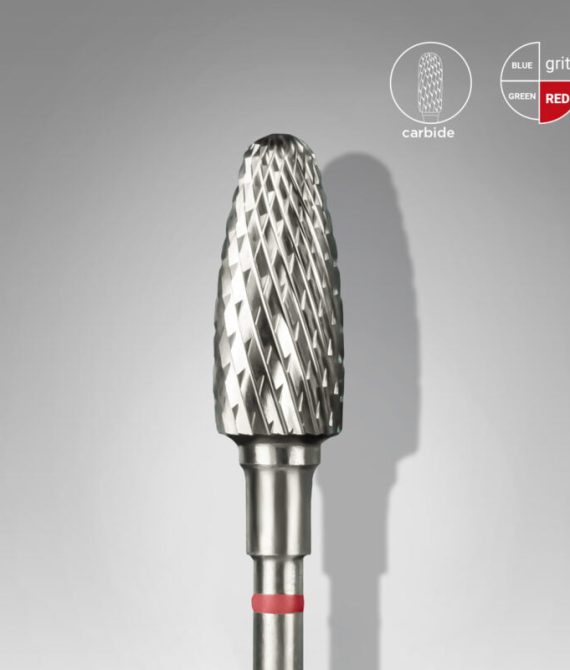 Karbidni nastavek EXPERT Staleks 6 mm/14 mm – rdeč