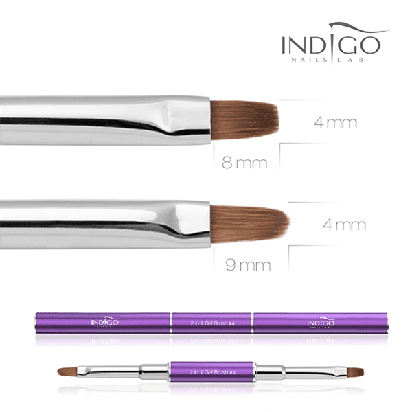 Indigo 2u1 kist za gel br. 4