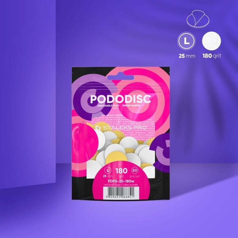 Staleks jednokratne bijele turpije PODODISC L EXPERT 180 grit (50 komada) - Slika 3